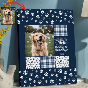 Forever in My Heart - Memorial Personalized Canvas Gift For Dog/Pet Lover