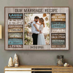 Personalized Canvas Prints Custom Couple Photo and Name - For Our Forever Love