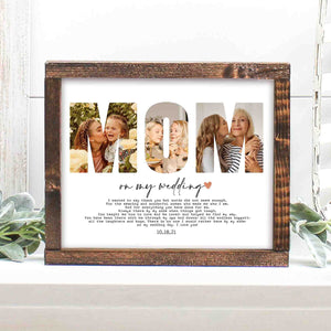 Personalized Mom/Dad/Sis on my wedding Photo Frame, Custom Photo Collage Poster