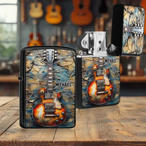 Light Of My Life - Personalized Guitar-Shaped Lighter