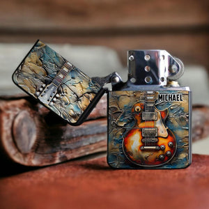 Light Of My Life - Personalized Guitar-Shaped Lighter