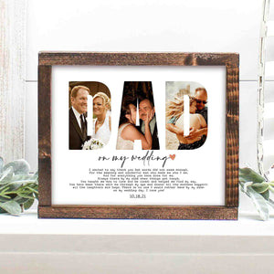 Personalized Mom/Dad/Sis on my wedding Photo Frame, Custom Photo Collage Poster