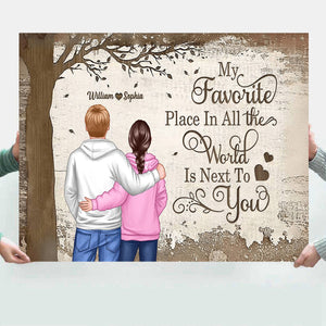 Personalized Couple Commemorative Poster -Beautiful Illustrated Poster - Perfect Gift to Convey Love and Memories