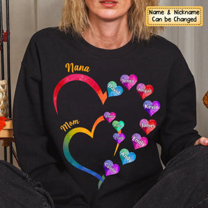 Personalized Gift For Grandma 2 Heart - Sweatshirt