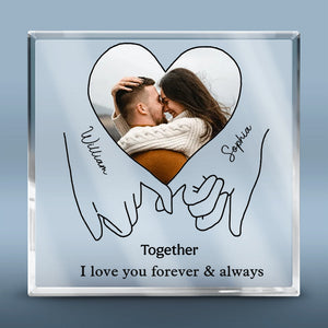 I love you forever & always-Couple Personalized Acrylic Plaque