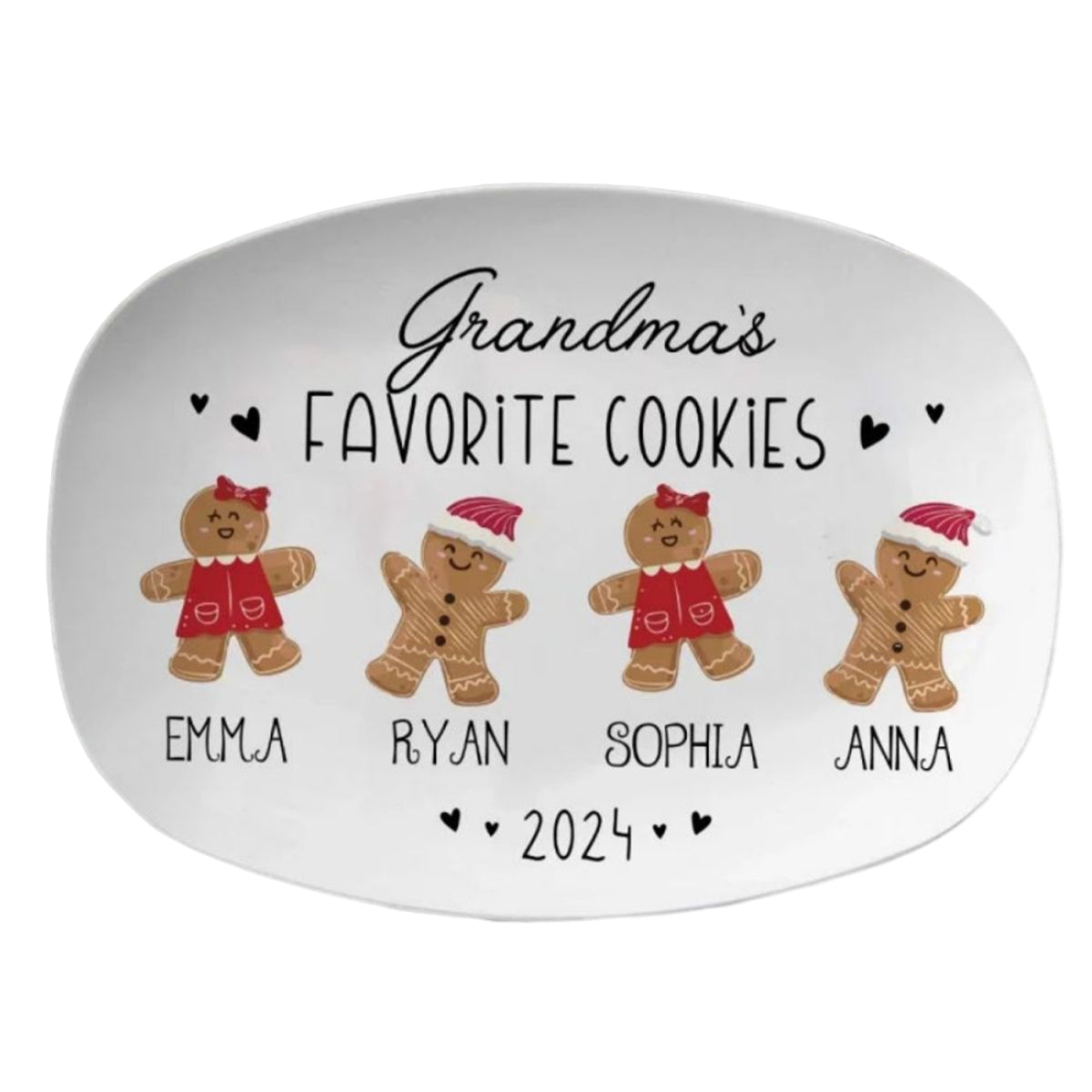 Grandma's Favorite Cookies Personalized Christmas Platter