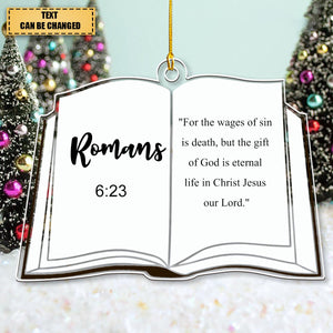 Personalized Bible verse Arcylic Ornament，Christian Christmas Decorations