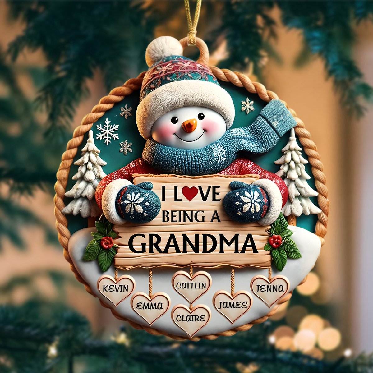 Love Being A Grandma - Personalized Acrylic Ornament