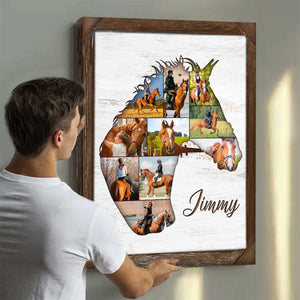 Personalized Horse Collage Photo Poster Gift For Horse Riders, Horse Lover