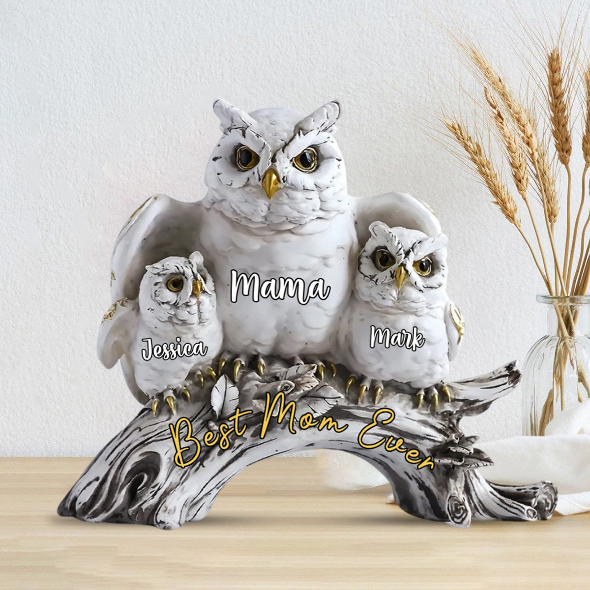 Best Owl Mom Ever - Personalized Mother Custom Acrylic Plaque