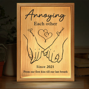 Together Forever From Our First Kiss Till Our Last Breath - Couple Personalized Frame Light Box