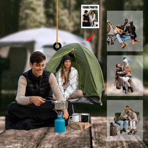 Camping Couple Custom Photo Personalized Acrylic Ornament Gifts