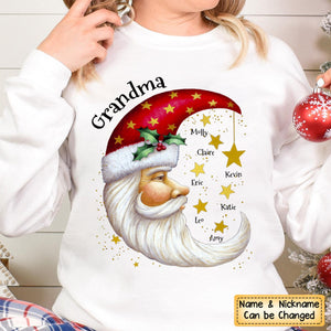 Twinkle Little Stars And Santa Grandma Personalized Christmas Gift for Nana,Grandparents