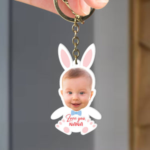 Personalized Gifts For Grandma Keychain Little Bunny Kid