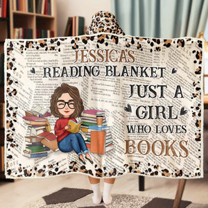 My Reading Books Blanket - Personalized Wearable Blanket Hoodie