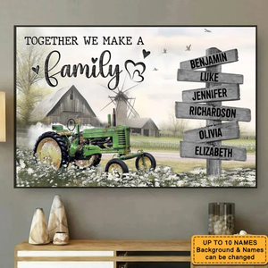 Family Farmhouse Personalized Gift Old Truck Poster