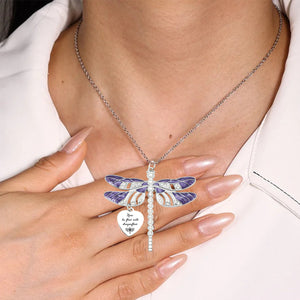 Personalized Dragonfly Memorial Necklace for Loss of Loved One