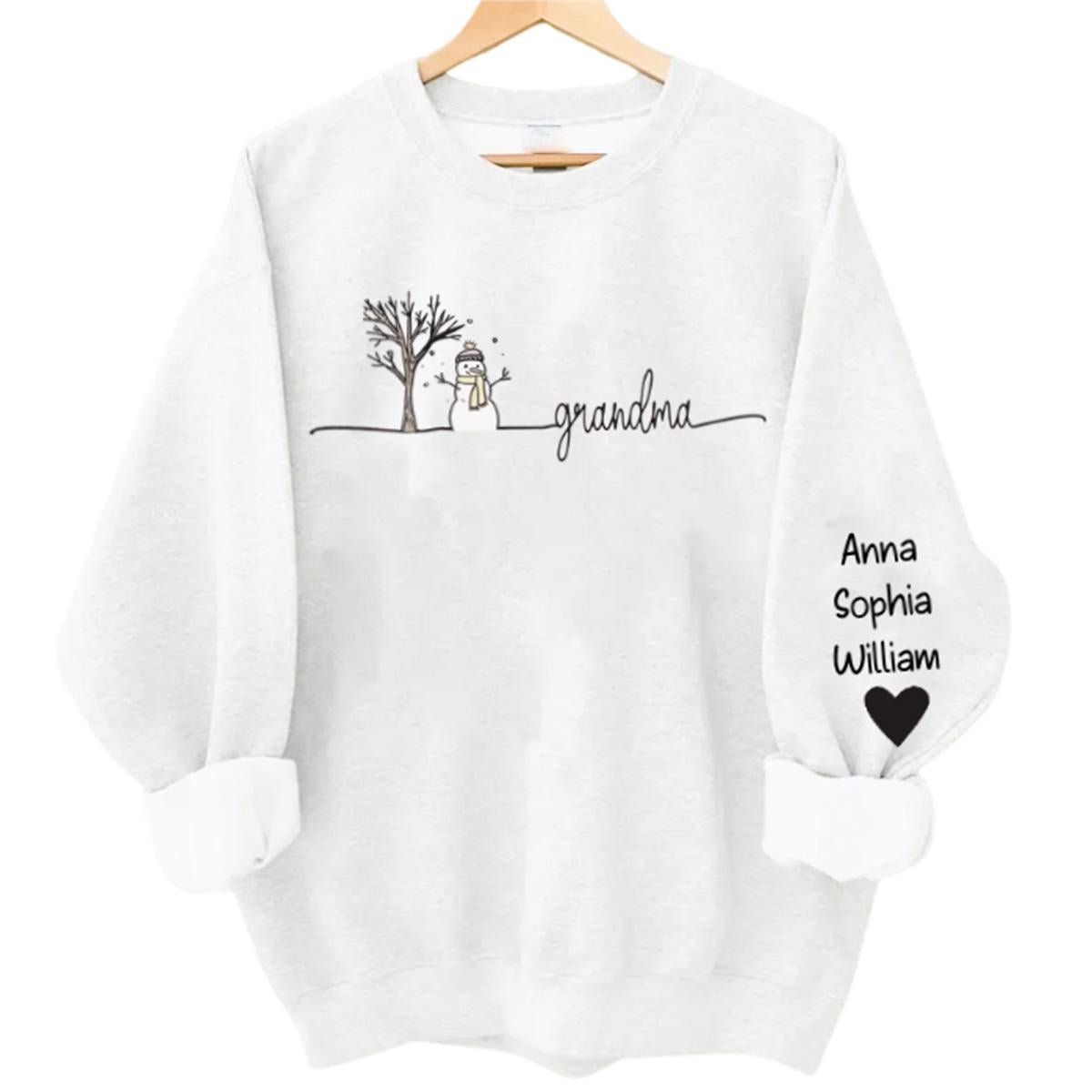 Christmas Snowman Family Personalized Sweatshirt