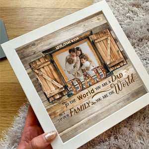 Personalized Light Shadow Box - To Our Family You are the World Father's Day Gift