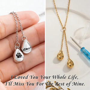 Personalized Double Urn Teardrop Pendant Necklace for Ashes Cremation Jewelry Keepsake