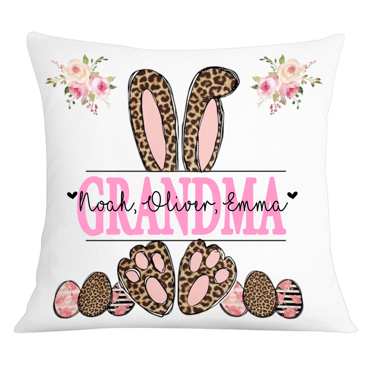 Personalized Easter Rabbit Pillow Gift For Grandma Nana Mom