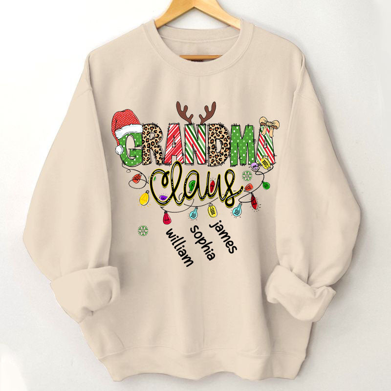 Personalized Christmas SweatShirt For Grandma/Mom