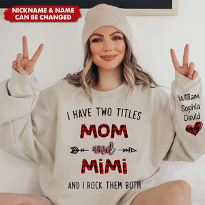 Personalized I have two titles Mom and grandma caro xmas Sweatshirt