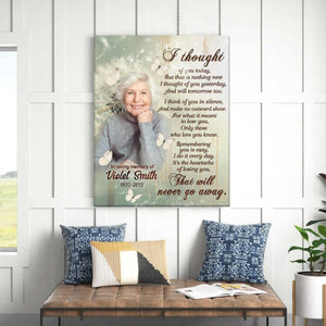 Personalized Memorial Canvas Poster – I Thought Of You Today Sign