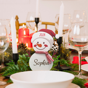 Christmas Is Where Cutest Snowman Of All - Personalized Snowman Table Decoration