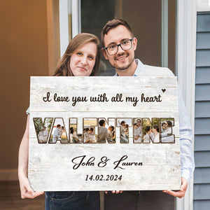 Personalized Valentine Photo Collage Canvas/Poster