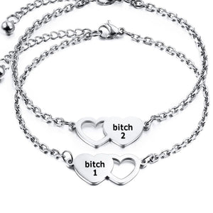 Friendship Heart Set Bracelet For Best Friend