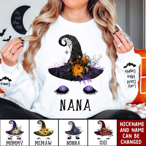 Personalized Halloween Grandma witch hat Sweatshirt