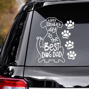 Personalized Dog Dad Decal - Happy Father Day To The Best Dog Dad