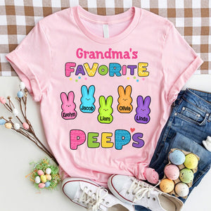 Personalized Gift For Grandma Mom Kids Easter Bunny Pure Cotton T-shirt