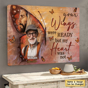 Personalized Gift Memorial Your Wings Were Ready Poster