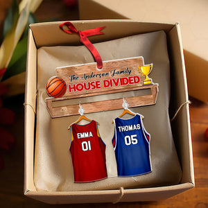 Gifts For Basketball-Loving Family Personalized Christmas Arcylic Ornament