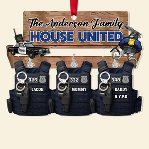 Personalized Gifts For Police Family Christmas Arcylic Ornament