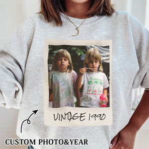 Unisex custom vintage foto-  Personalized Sweatshirt