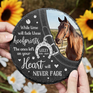 In Memory of Horse Photo Slate, Personalized Stone Slate Gift For Horse Lover