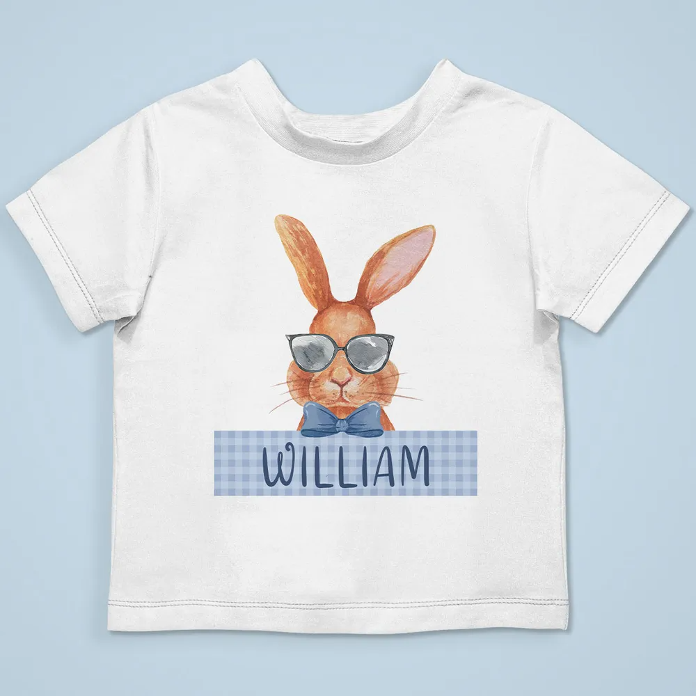 Cute Easter Bunny Custom Name Gift For Baby Personalized Baby Shirt Baby Onesie