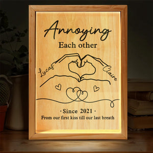 Personalized Couple Frame Light Box - Gift Idea For Couple/ Anniversary - Annoying Each Other