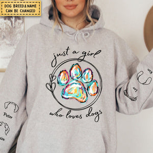 Just A Girl Who Loves Dogs - Personalized Hoodie