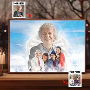 Personalized Family Portrait-Add Deceased Loved One With Angel Wings