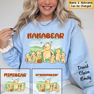 Personalized Gift For Grandma Bear Sleeve Printed Standard Sweatshirt