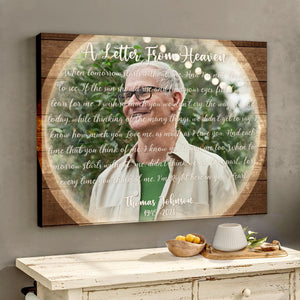 Custom Memorial Poem Canvas Poster– Personalized Photo Memorial Gifts