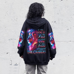 Jesus Dropped The Charges Lion Women's All Over Hoodie