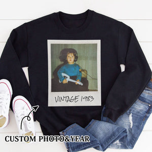 Unisex custom vintage foto-  Personalized Sweatshirt