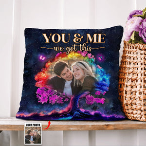 Personalized Couple Gift Custom Photo Night Sky Pillow