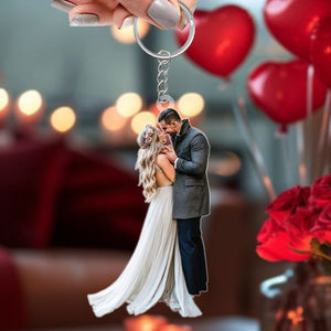 Custom Photo For Couple Valentine's Day Personalized Acrylic Keychain