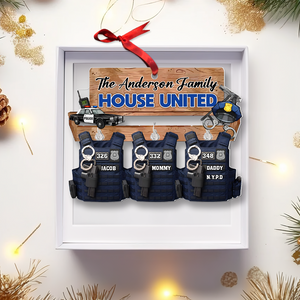 Personalized Gifts For Police Family Christmas Arcylic Ornament